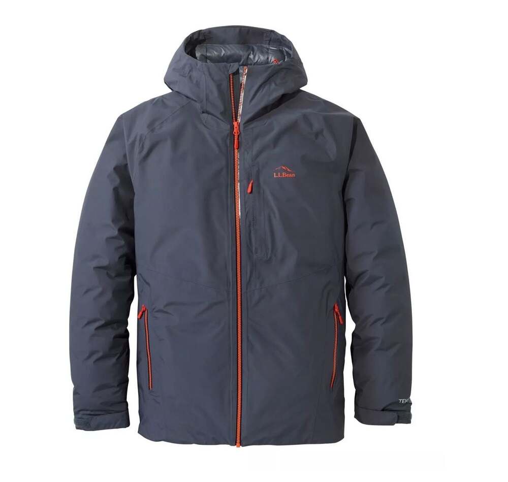 L.L. Bean Men's Waterproof Ultralight Down Jacket in Carbon Navy size S REG